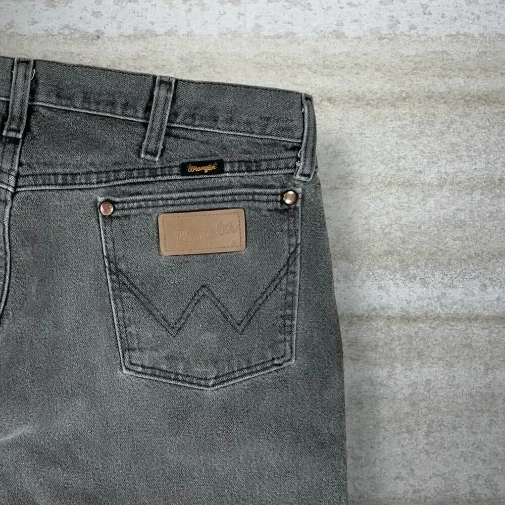 Vintage Y2K Wrangler Jeans 36x28 Relaxed Fit Faded Brown Wash Denim